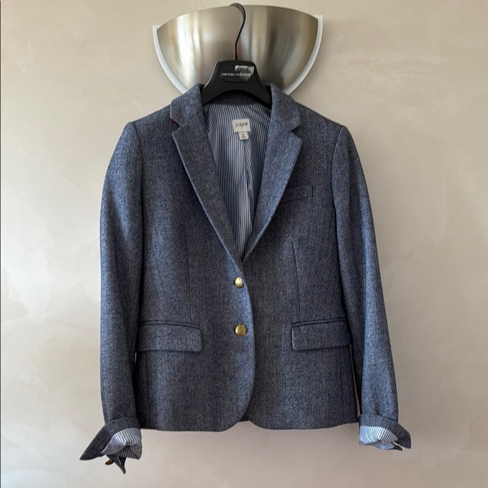 J. Crew Gray Blazer Tailored Fit Wool